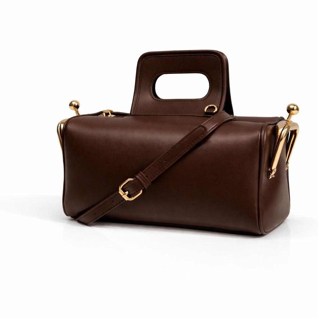 Borsa a Mano Retrò di Lusso con Clip Metallica Borsa a Spalla Classica Nera in Ecopelle con Zip Borsa Tote Quadrata Casual Francese ad Alta Capacità con Chiusura a Serratura