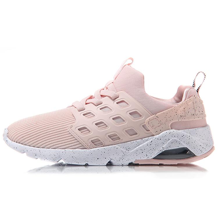 New LINING Bubble Casual Shoes Women's Low Top Pink White AGLM022-3