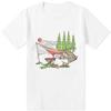 Mens 2025 Summer Outdoor Casual Tshirt Camping Theme Design Mountain Tent Tree Mens and Womens Fashion Cotton Top Comfortable