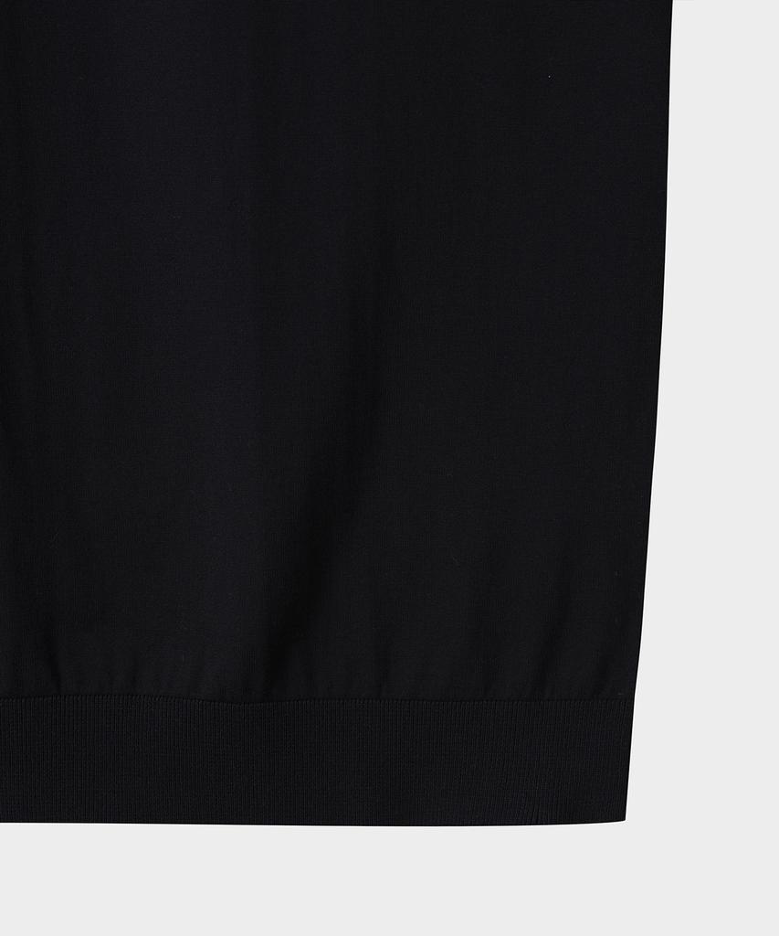 BROOKS BROTHERS Cotton Crew Neck Short Sleeve Sweater (Black) (Bbwrmb201Aufm)