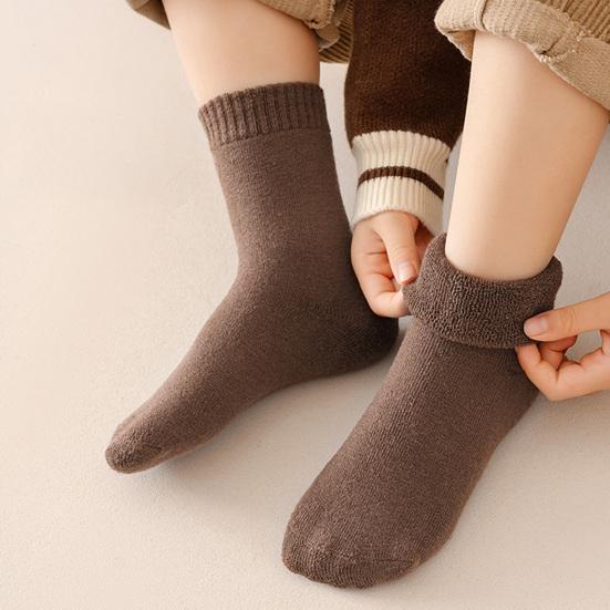 Meias Quentes de Tricô Grosso de Inverno para Mulheres Forradas com Lã Meias de Pelúcia para o Chão Meias Térmicas de Cano Alto e Médio para Botas