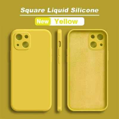 Luxury Original Square Liquid Silicone Case For Iphone 12 13 11 Pro Max Mini X Xr Xs Max 7 8 6s Plus Se 2 Shockproof Soft Cover