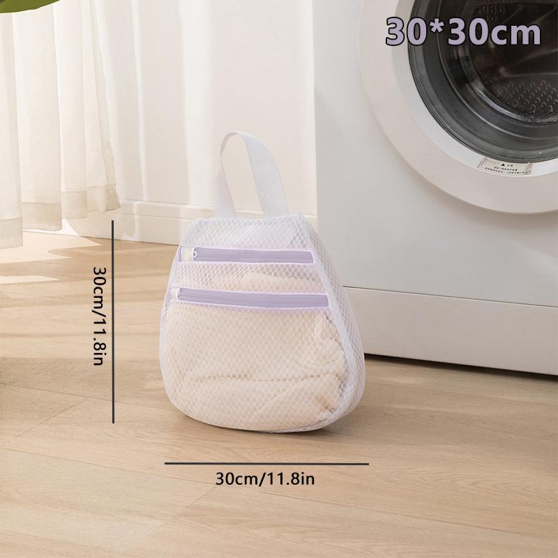 Mesh Laundry Bag Set,Double-Layer Zipper Coarse Mesh Sandwich Bra Bag,Can Hanging Bags Underwear Washing Machines Laundry Bag