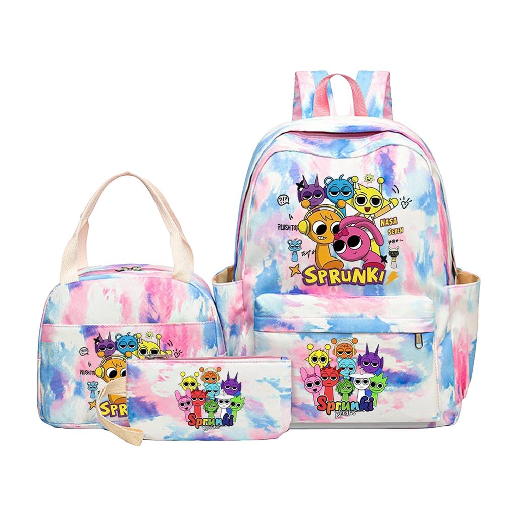 Anime Peripheral Printed Backpack, Personalized Backpack Storage Bag,Three Piece Backpack Shoulder Bag  Pencil Case Set,School Supplies