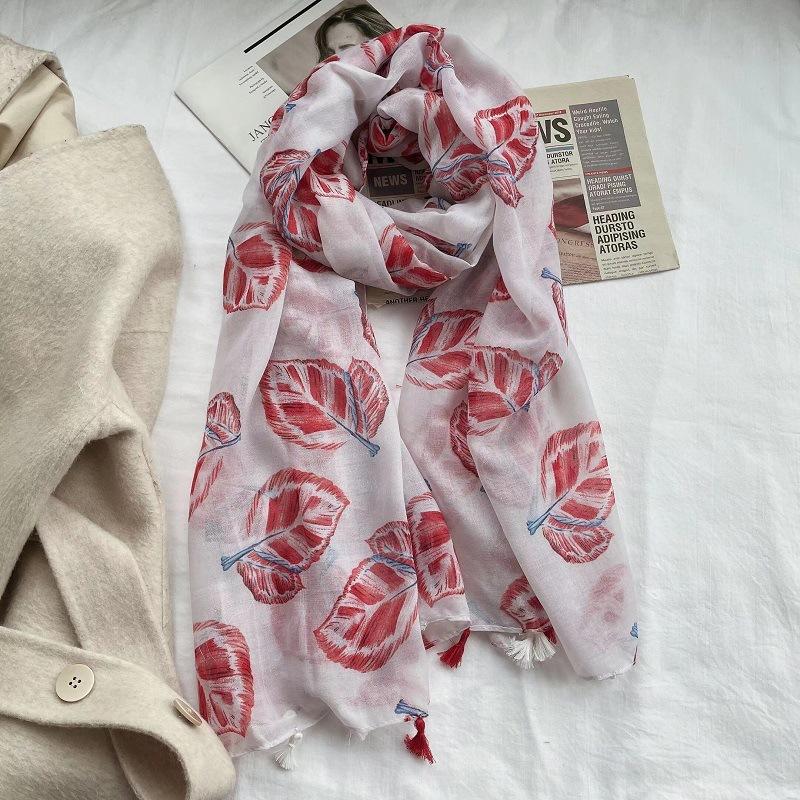 Spain Luxury Fashion Lovely Floral Tassel Viscose Shawl Scarf Lady Print Pashmina Stole Wrap Snood Bufandas Muslim Hijab