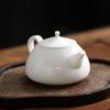 White Porcelain Tea Pot Yulan  Gongfu Tea Set Think Tank Office Use Large Size Tea Kettle for Busin And Home Use