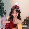 Women's Red 3D Bow Tie Reindeer Top Hat - Christmas Holiday Hair Accessory