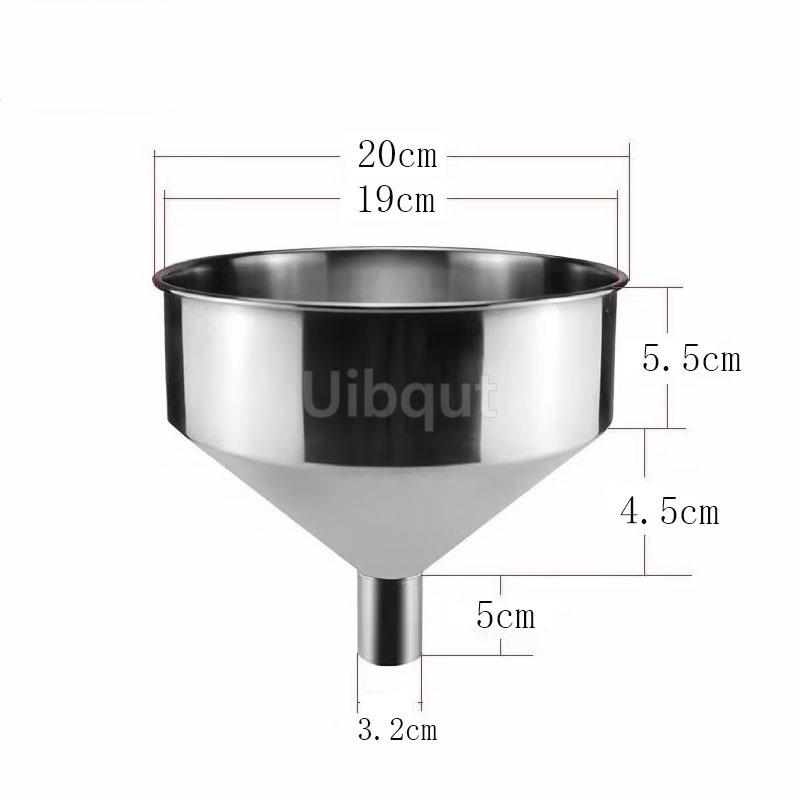 304 Big Stainless Steel Funnel Kitchen Oil Liquid leakage Funnel refueling Detachable Filter Wide Mouth Funnel Kitchen Tools