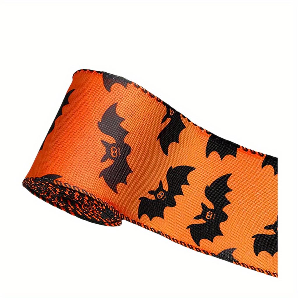 Kreatywna Dekoracja Halloweenowa Wstążki z Nadrukiem Kropki Pająk Nietoperz Do Pakowania Prezentów