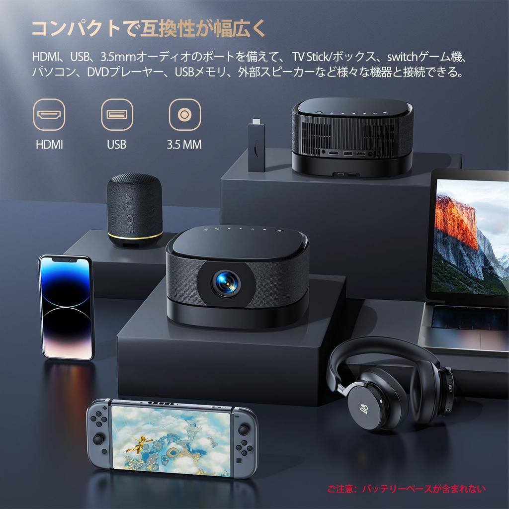 Limited Edition UX2 Black Compact Projector for Home Ceiling 800 Rotating Motorized Bidirectional Ceiling Connects To DVD and Warranty Use,