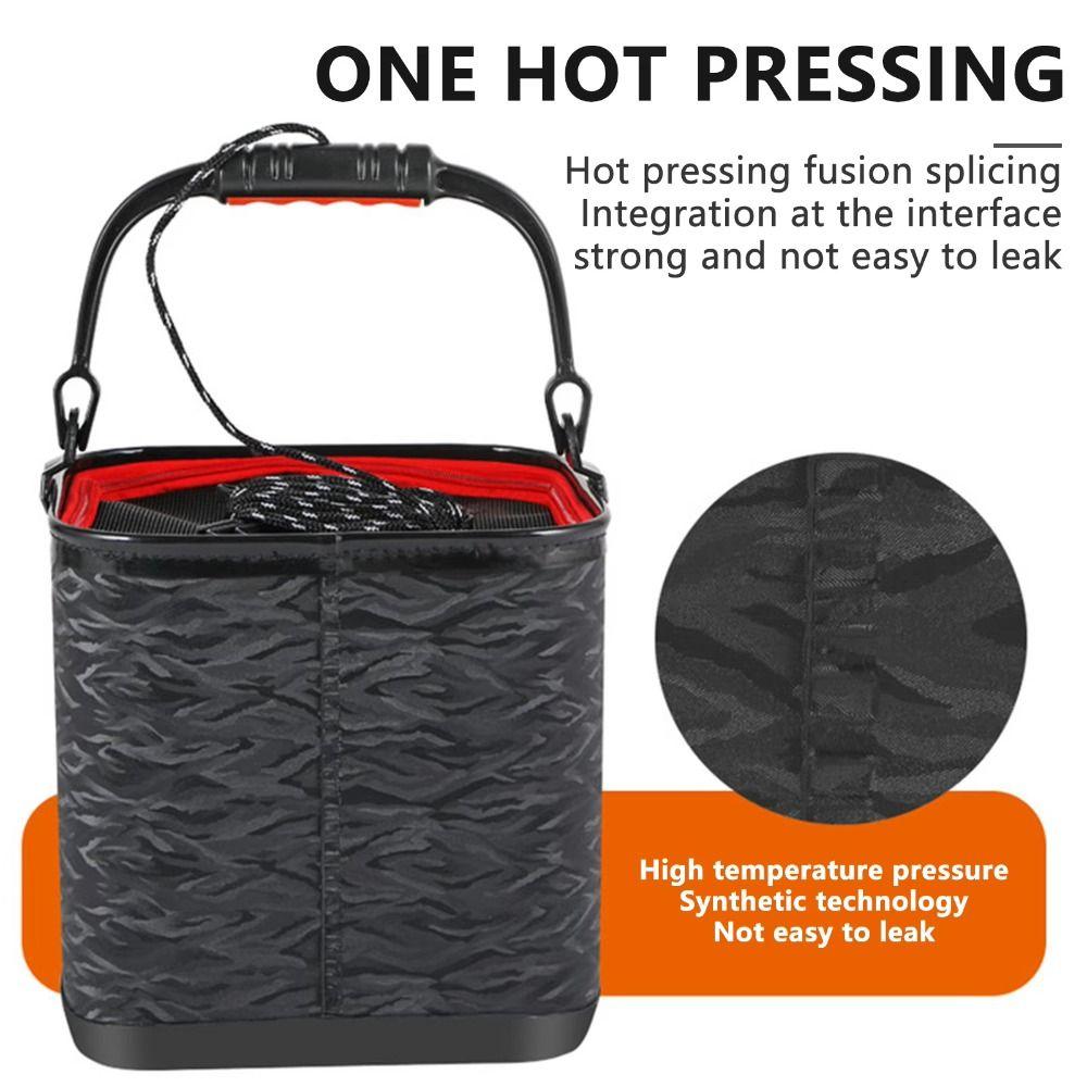 Portable Folding Bucket 3D Textured EVA Bucket Small Fishing Box Outdoor Fishing