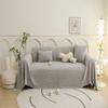 Plush Sofa Cover Autumn Winter Full Coverage Wrap-Around Sofa Sheet Cover Protector Simple Design