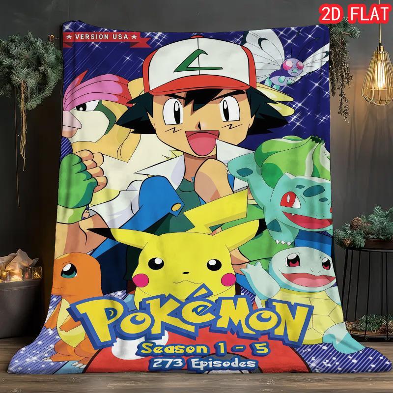 Premium Pokemon Blanket Soft Warm Lightweight Throw for Bedroom Living Room Ideal Gift for Boys Girls and Adults THW