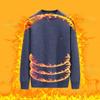 Winter Plus Velvet Sweater Round Neck Knit Sweater Plus Velvet Warm Pullover Sweater Suitable for Middle-aged and Elderly Dads