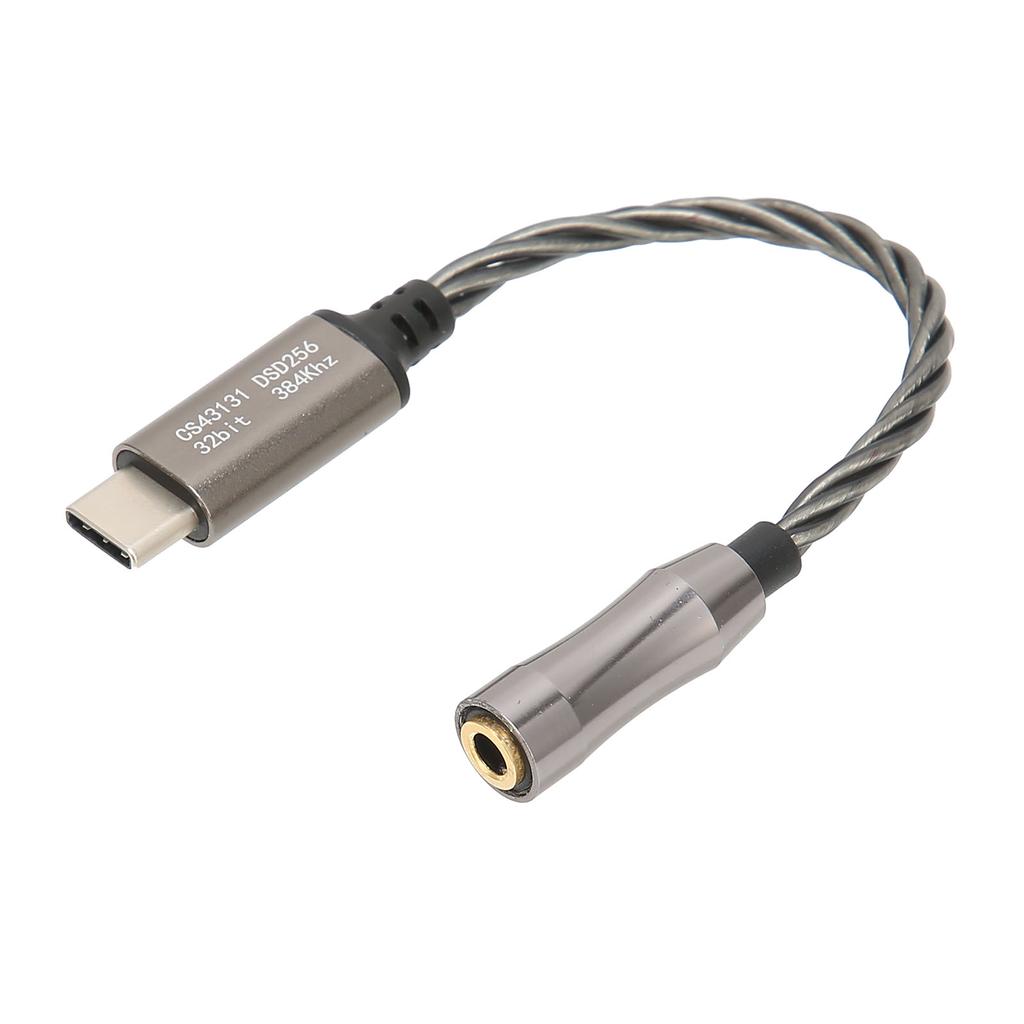 Type C To 3.5mm Headphone Amplifier 15cm 5.9in 120dB Headphone Amplifier for Android PC