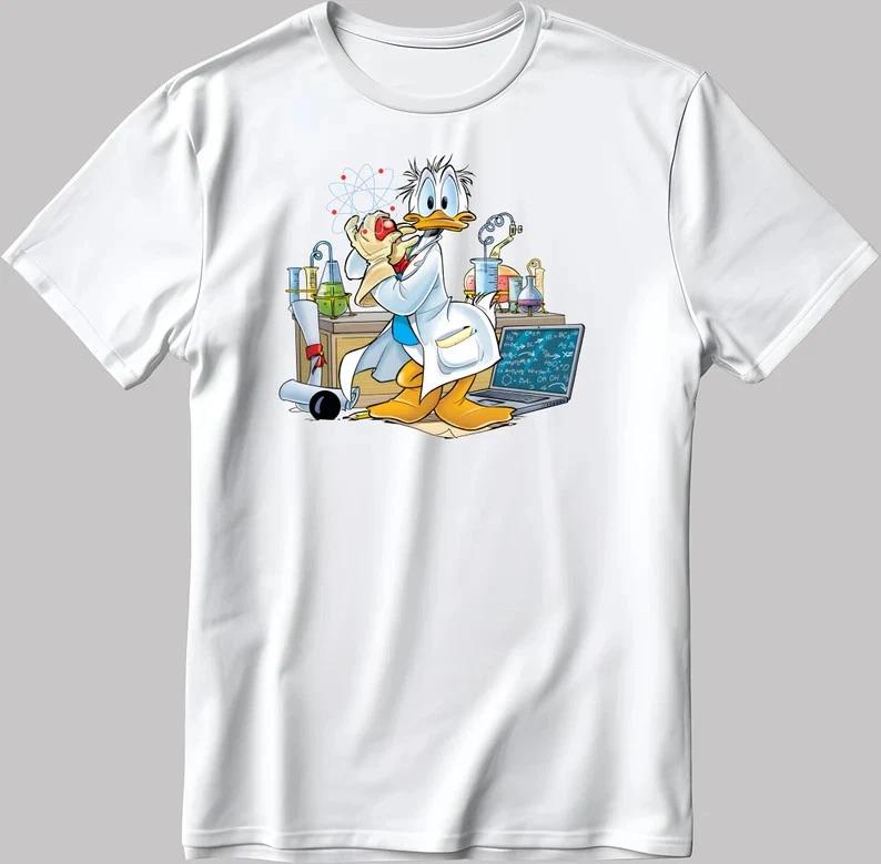 Scientist Donald Duck Whitet Shirt S