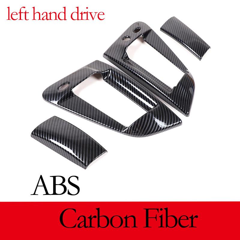 

For NISSAN 370Z Z34 2009-2020 Carbon Fiber/Black Car Outer Door Handle Protective Cover Trim Stickers Exterior Accessories