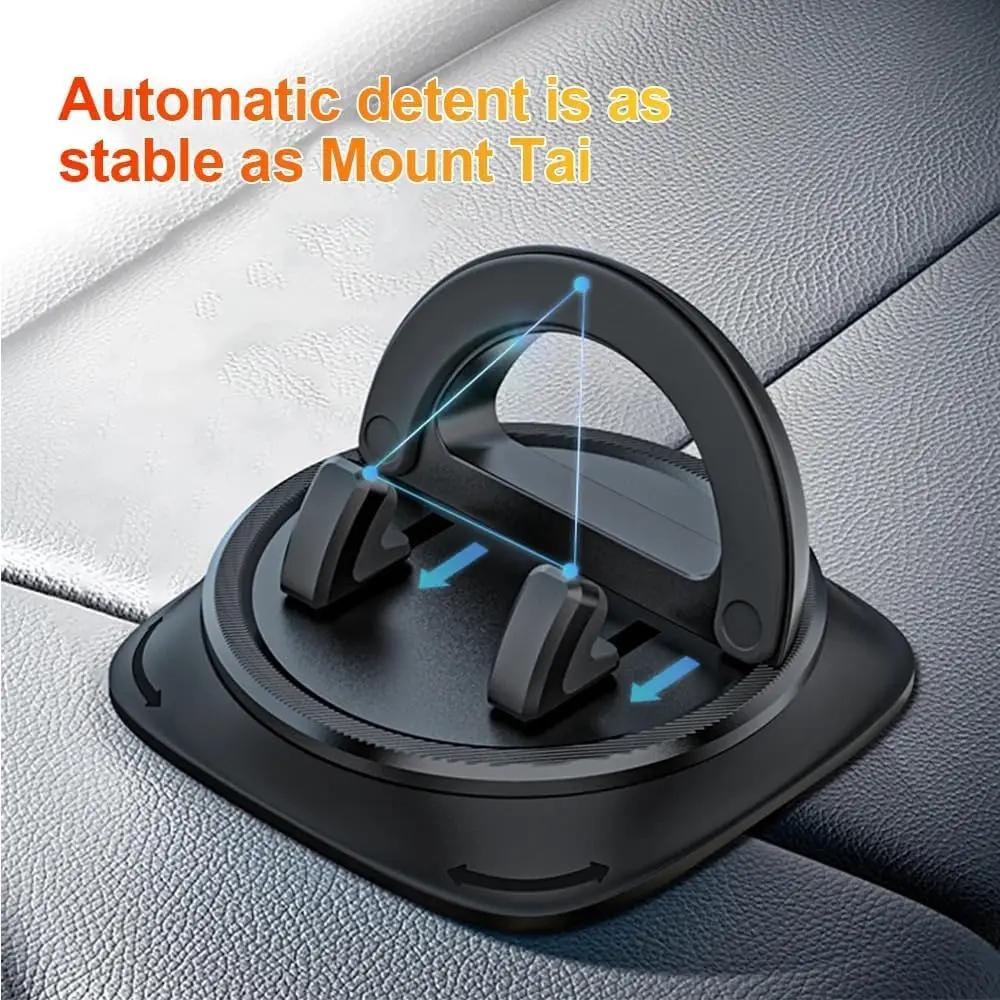 Universal Car Mount 360 Rotating Multi-Function Dashboard Navigation Cell Phone Holder with Anti-Slip Pad for Car Office Home