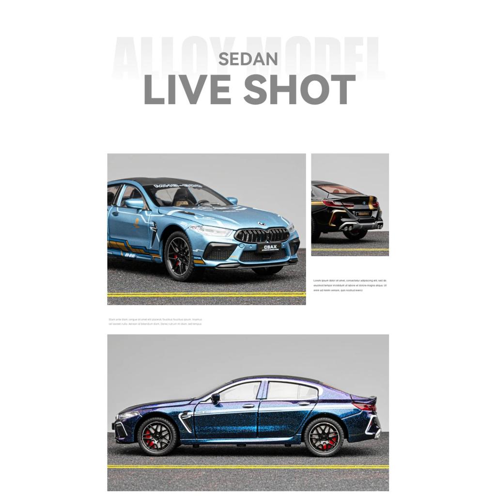 1/24 BMW M8 MANHART MH8 800 Supercar Alloy Metal Diecast Model Car Collect Hobby Bookshelf Computer Ornament Gift for Friend Box