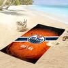 "Edmonton Oilers Logo Design Towel" Patterned beach towel quick dry perfect for travel outdoor sports jogging the beach and swimming