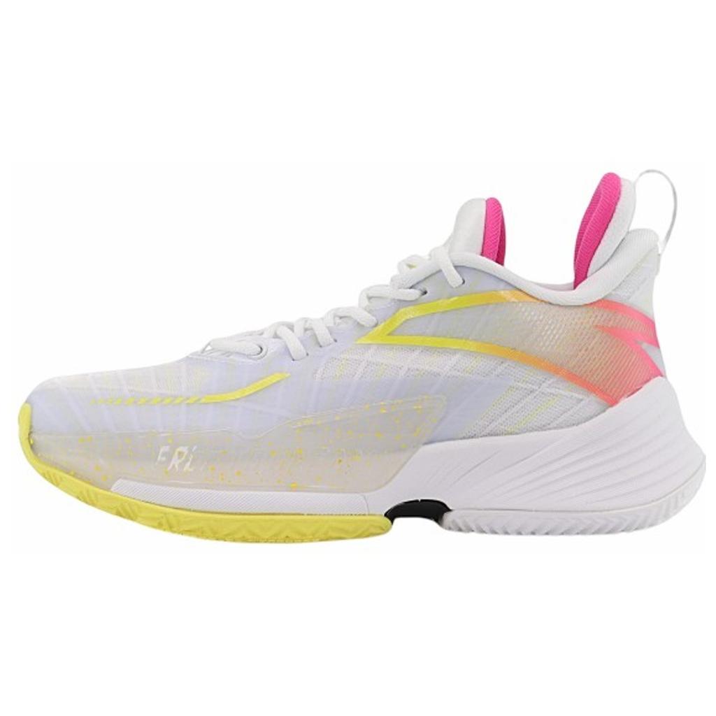 New Anta Light Horseman 3 Cushioning Wear-Resistant Low-Top Basketball Shoes Women's White Yellow Red 122221608-1