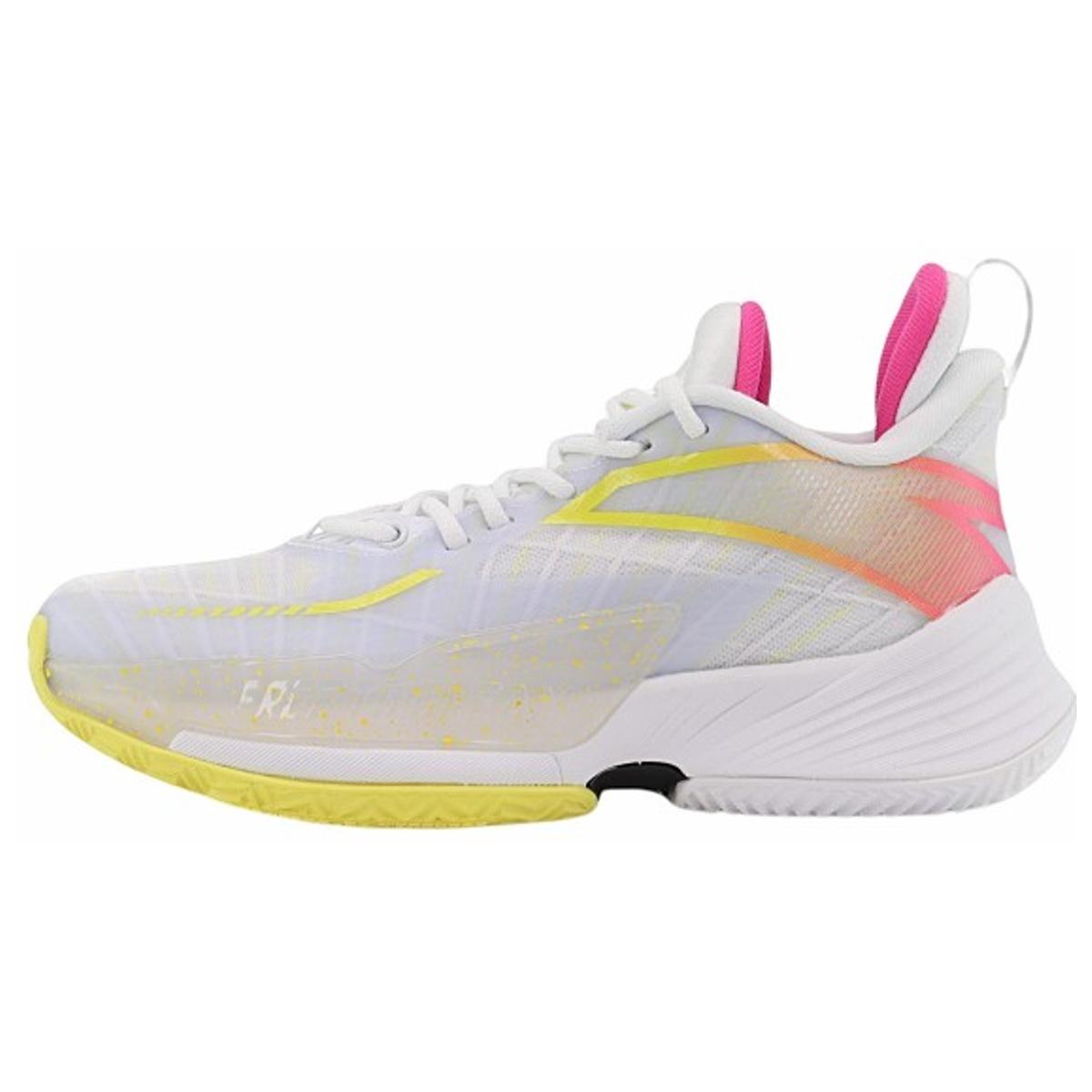 

New Anta Light Horseman 3 Cushioning Wear-Resistant Low-Top Basketball Shoes Women s White Yellow Red 122221608-1 36