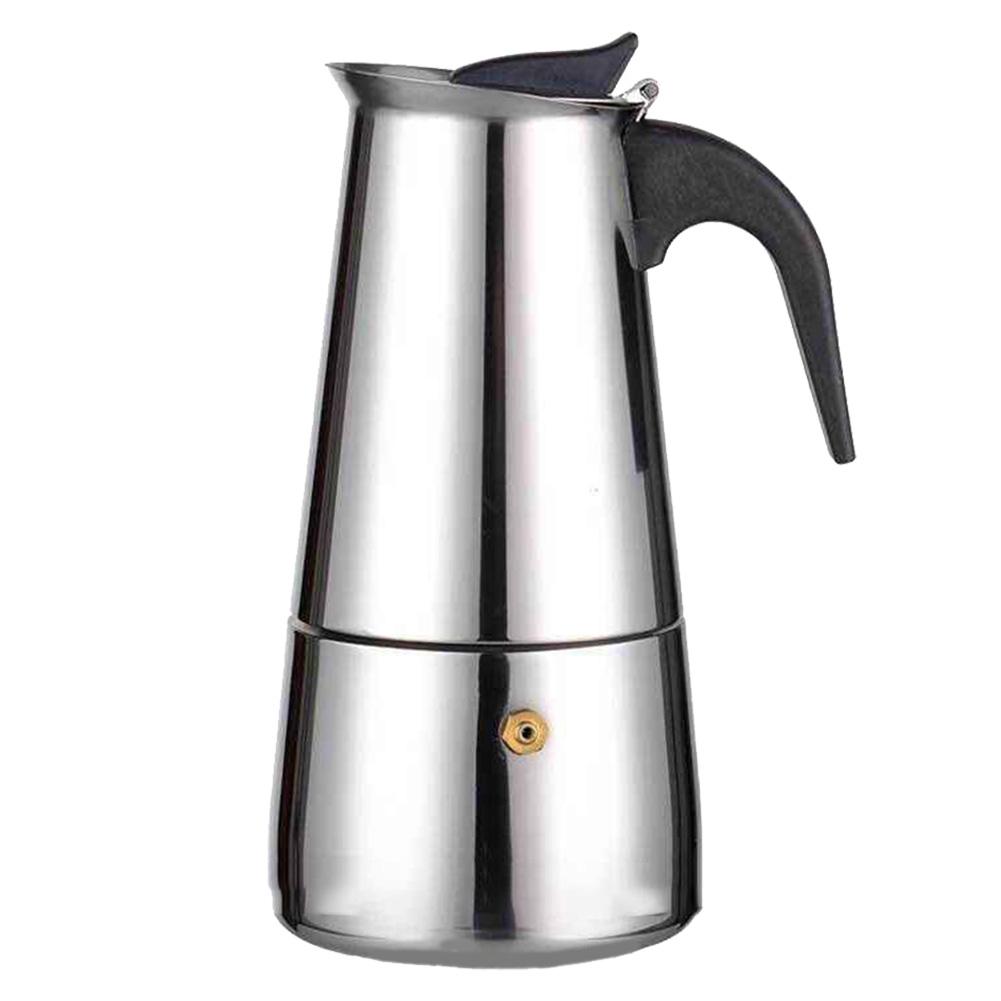 Moka Pot Coffee Maker Crafted from Stainless Steel Perfect for Coffee Enthusiasts Seeking an Elegant Brewing Experience