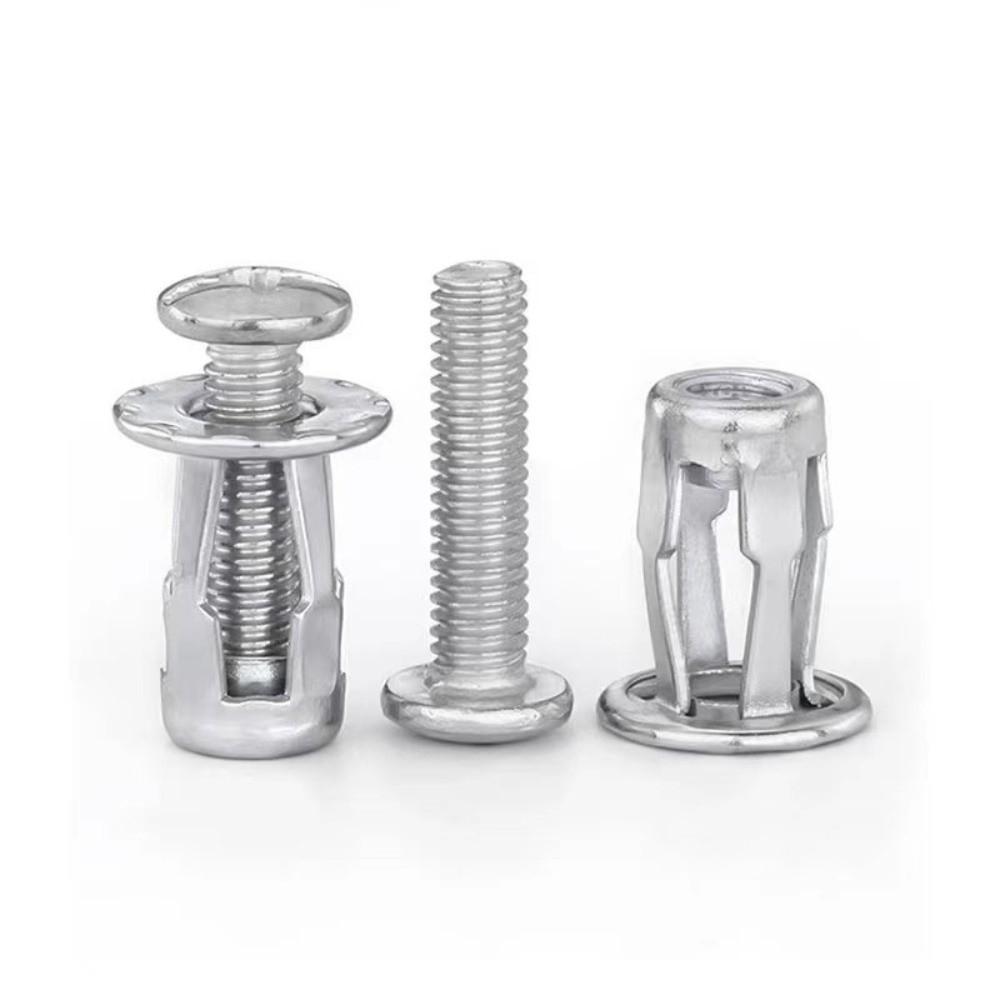 50pcs Metal Jack Nuts Screw Fixed Bolt Board Expansion Plugs Anchors Rivet Nut  Board Wall