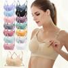 Women's Fashion Front Buckle Push Up Postpartum Thin Breastfeeding Bra Underwear