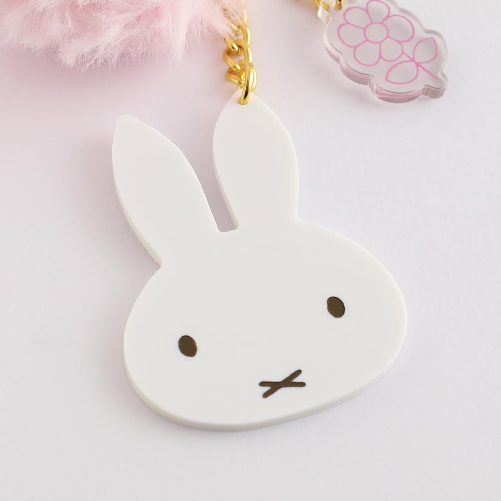 GreenFlash Miffy Päls Akryl Nyckelring, Rosa, BM-455