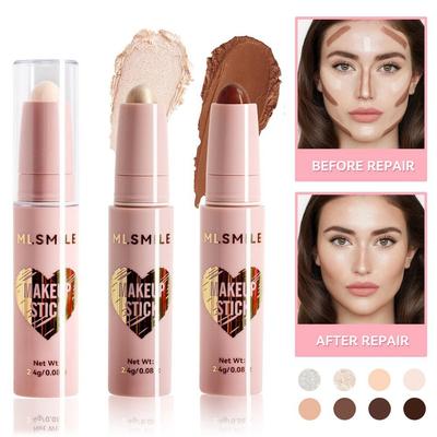 Gesichtskontur Highlighter Stick Kontur Pearl Matt Concealer Creme Make-up Werkzeug 2.5g