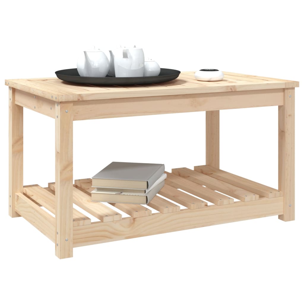Garden Table 82.5 x 50.5 x 45 cm Solid Pine Wood