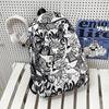 i new high-value personalized graffiti cool backpack junior high school students contrasting color backpack