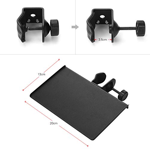 Btuty Clamp-on Tray Microphone Stand, Metal, with Mounting Clamp