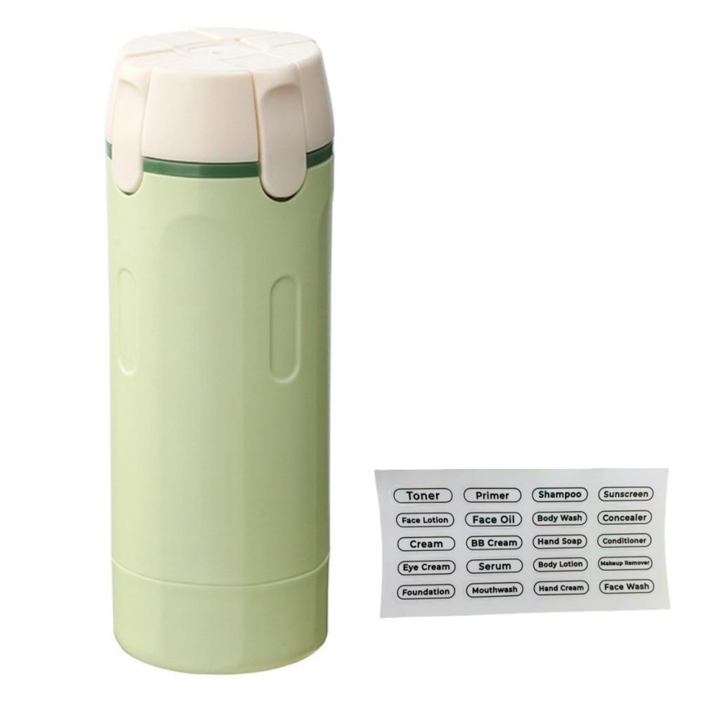 

4 in 1 Travel Refillable Bottles Set Leak Proof Pump Lotion Bottles Conditioner зелений