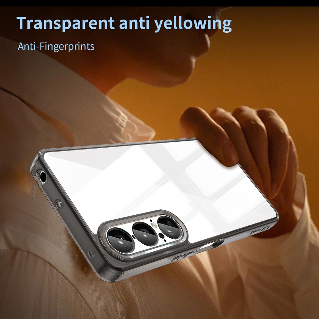 For Sony Xperia 1 VII Case TPU+Acrylic Phone Back Cover Anti Yellowing