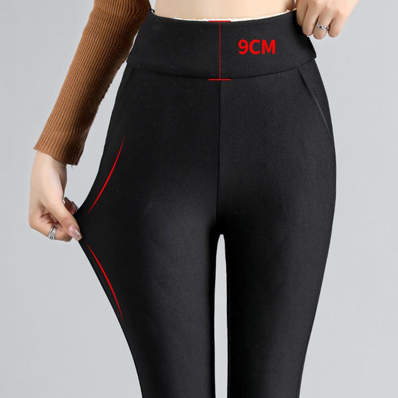 Women Leggings Filling Pants Winter Thick Fleece Wool Legging Thick Warm Thermal 800g Thicken Trousers
