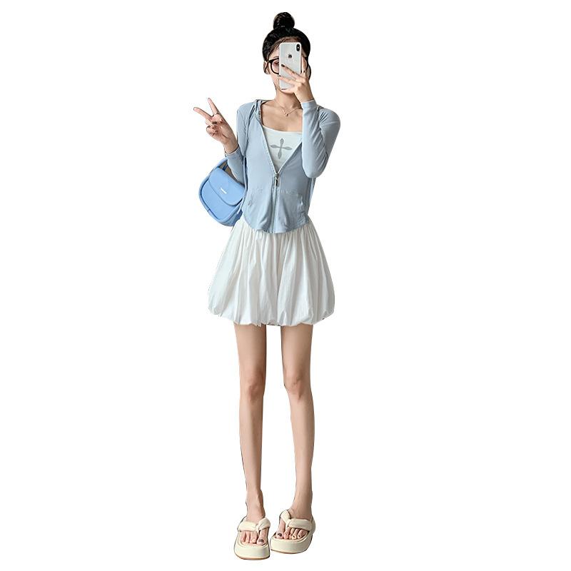 

White Bud Culottes Women s Summer Thin Thin High-waisted A-word Shorts XL чорний