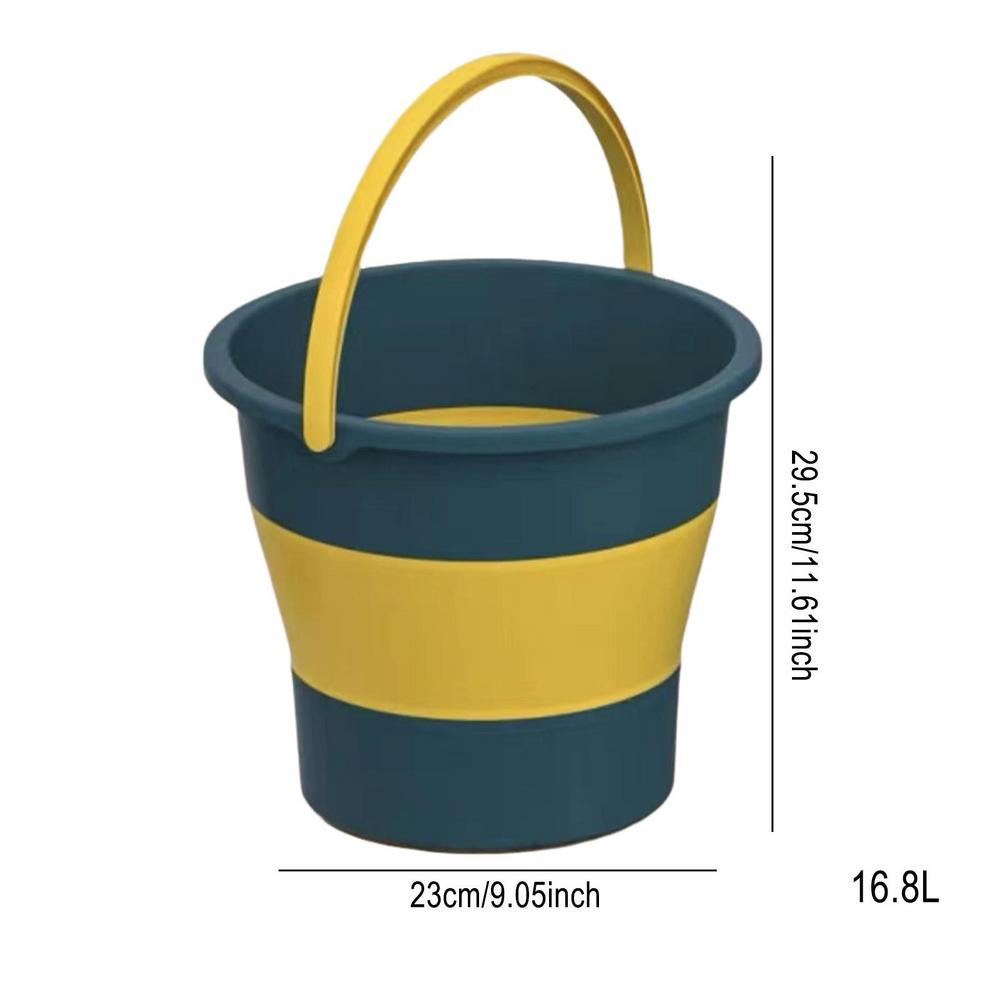 Cubo plegable Cubo plegable portátil Suministros de pesca al aire libre Campamento Ahorro de espacio Lavado de autos Baño Cocina Cubos de campamento
