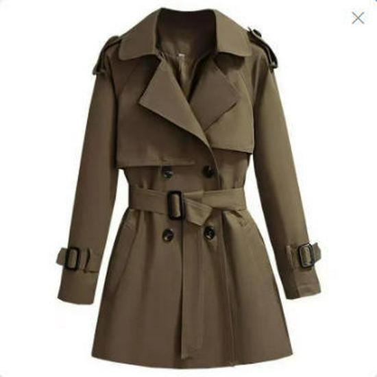 2024 Women's Spring Korean Style Trench Coat: Petite Mid-Length, British-Inspired High-End Outerwear
