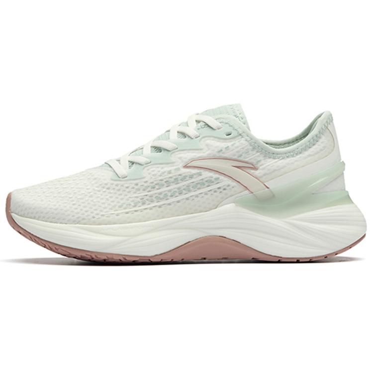 

New Anta Tron 2.0 Breathable Low Top Running Shoes Women s White Gray Green 122225586S-4 35.5