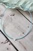Blue Beaded Choker • Handmade Necklace with Freshwater Shell Heart