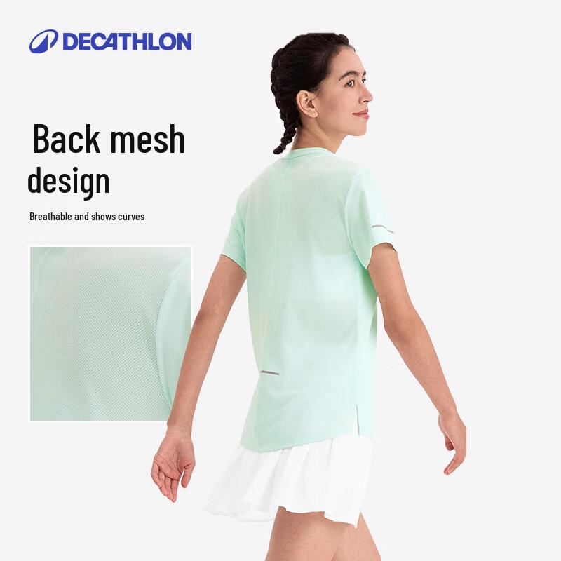 Decathlon Women's Quick-Dry Athletic Short Sleeve T-Shirt
