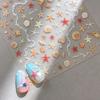 Dreamy Starfish & Seashell 3D Nail Art Stickers with Adhesive