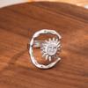 Stainless Steel Adjustable Open Ring - Colorfast Titanium Jewelry
