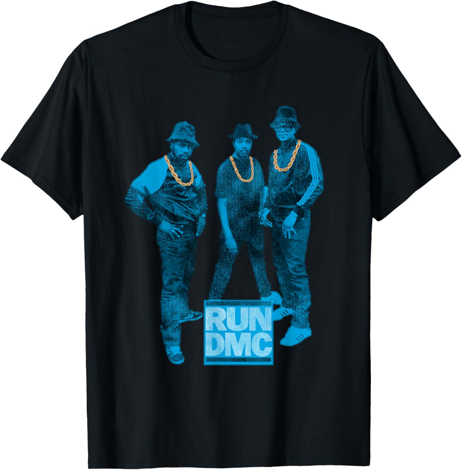 RUN DMC Blue Distressed Unisex T-Shirt XL