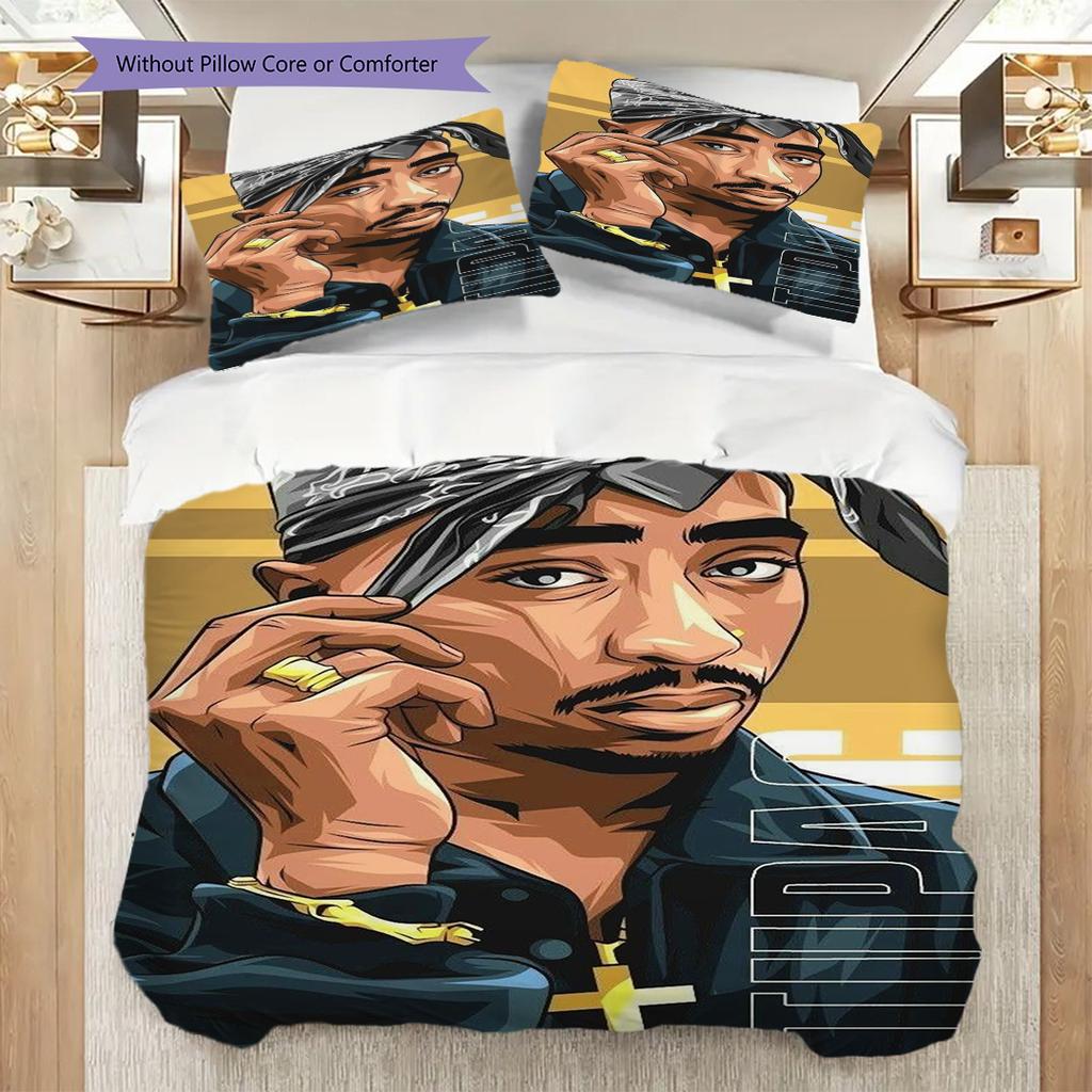 Rise Icon Tupac'S Legacy Bedding 1 Duvet Cover 2 Pillowcase Without Core Bedding Set Duvet Cover And Pillowcase Soft And Comfortable