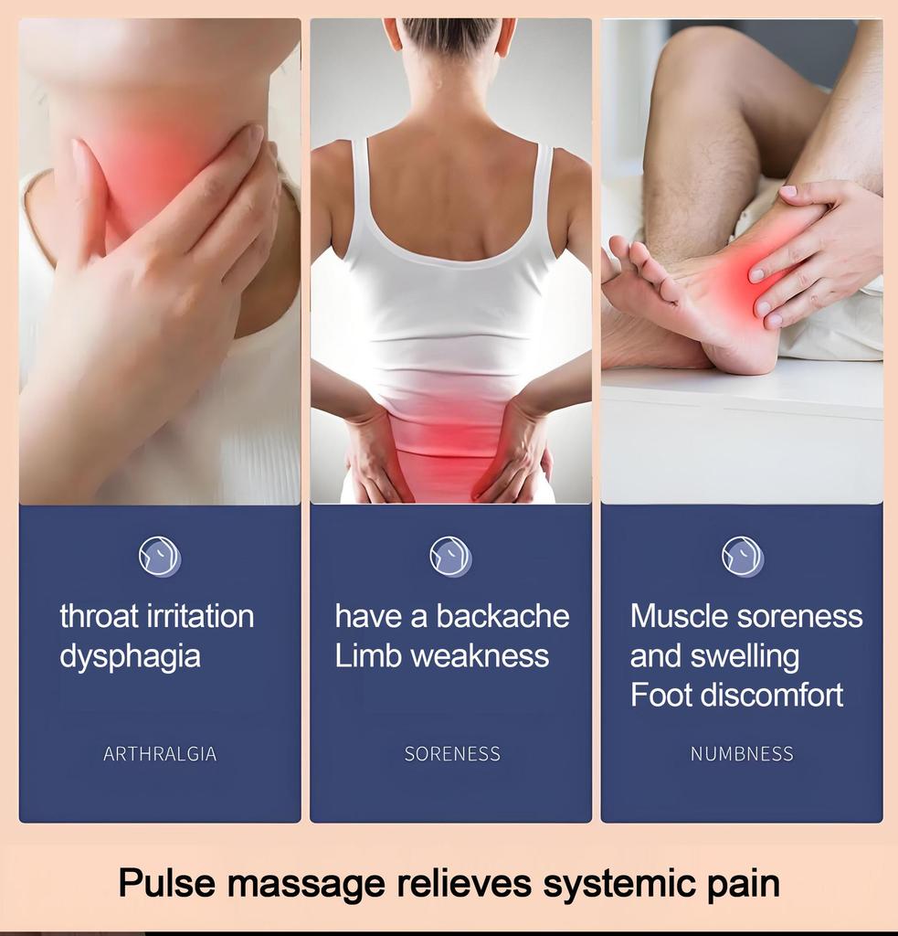 Dual Output Pulse Acupuncture Massager Patch for Cervical, Lumbar, and Back Therapy