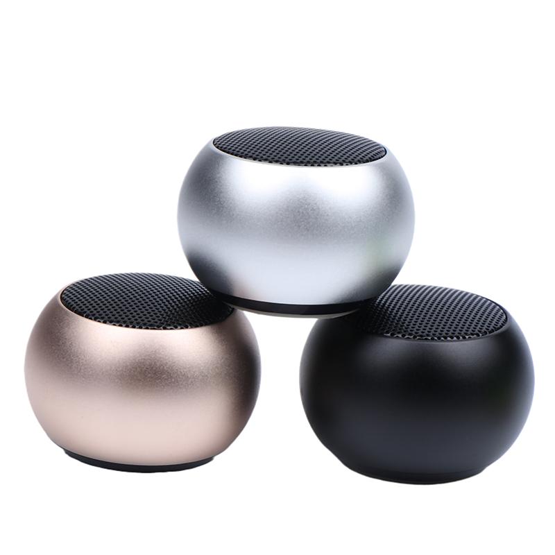 M3 High Quality Bass Mini Led Plating Loud Outdoor Sports Portable Round Small Wireless Speaker For Mobile Phone
