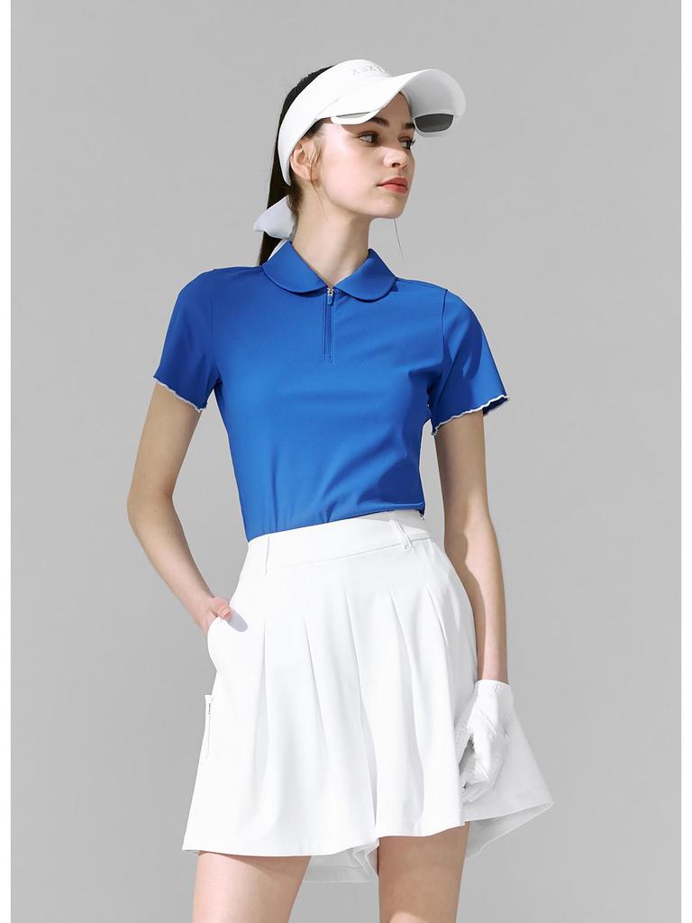 Bingse Women's Spring/Summer POLO Yoga & Sports Top - Short Sleeve for Golf & Tennis